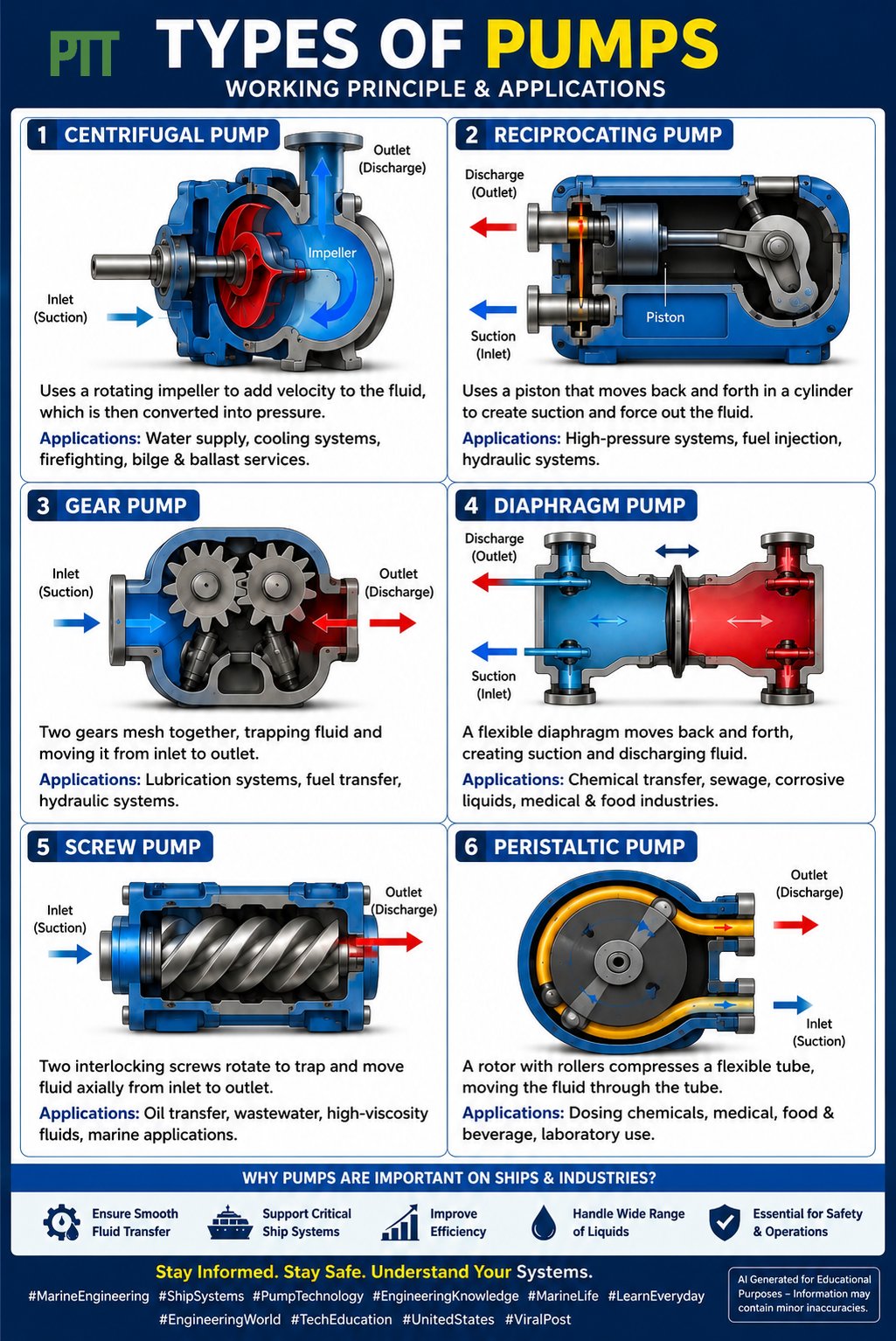 Types of Pumps: Powering Ships and Marine Engineering