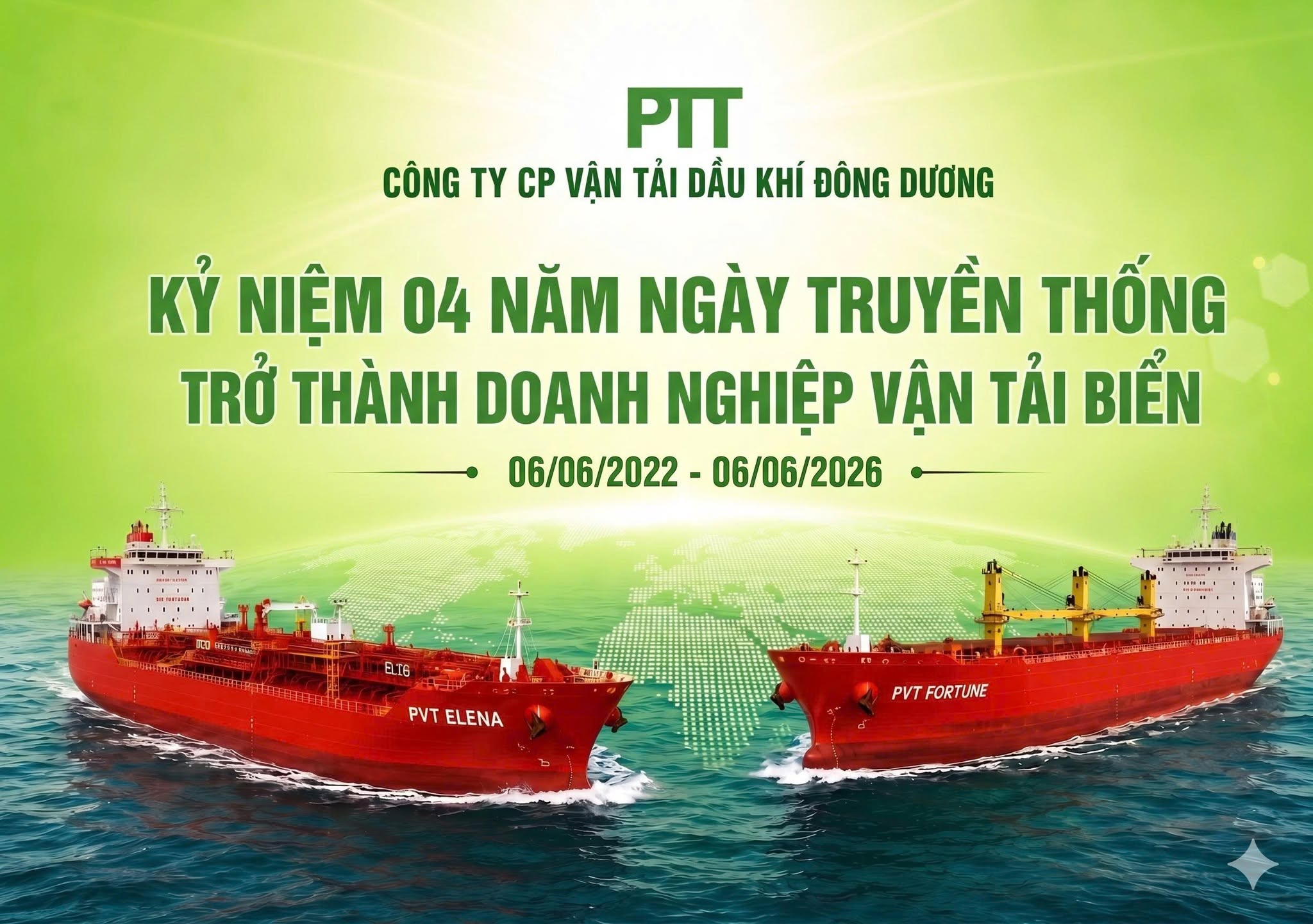 CHÚC MỪNG KỶ NIỆM 04 NĂM NGÀY TRUYỀN THỐNG TRỞ THÀNH DOANH NGHIỆP VẬN TẢI BIỂN 06/06/2022 – 06/06/2026