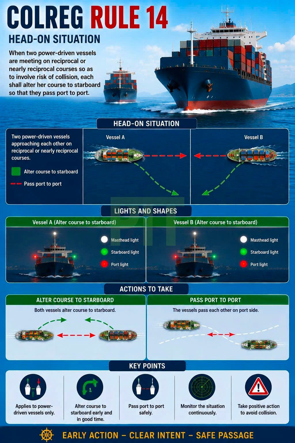 COLREG Rule 14 – Head-On Situation