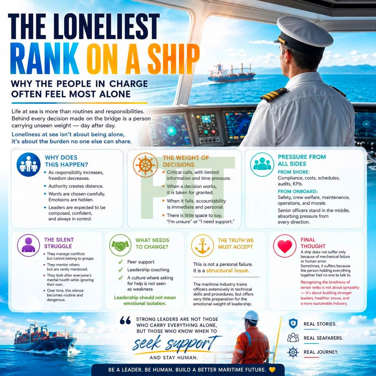 Leadership at Sea Comes with a Hidden Cost