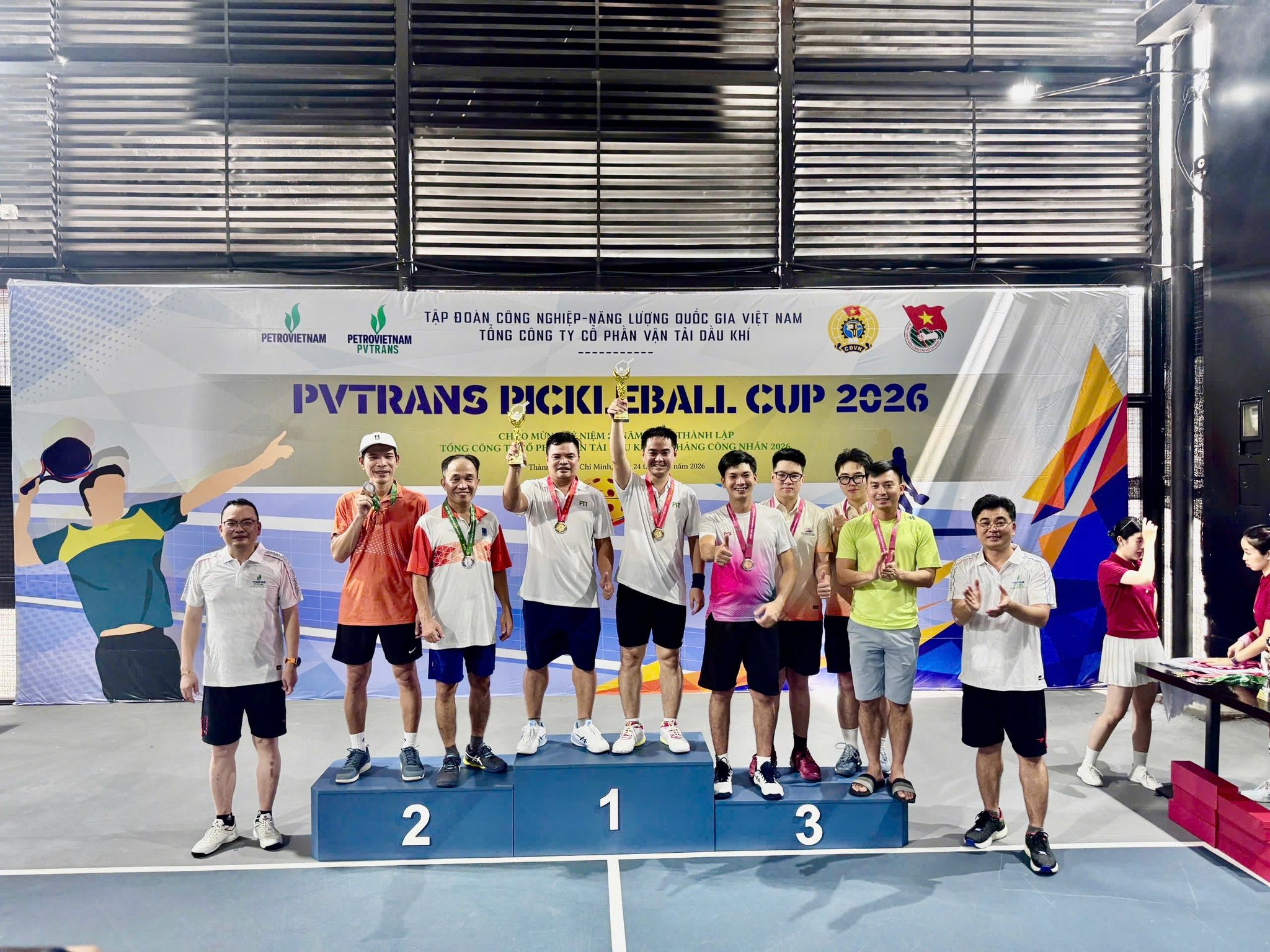PVTRANS-PTT TỎA SÁNG TẠI GIẢI PICKLEBALL CHÀO MỪNG 24 NĂM THÀNH LẬP PVTRANS