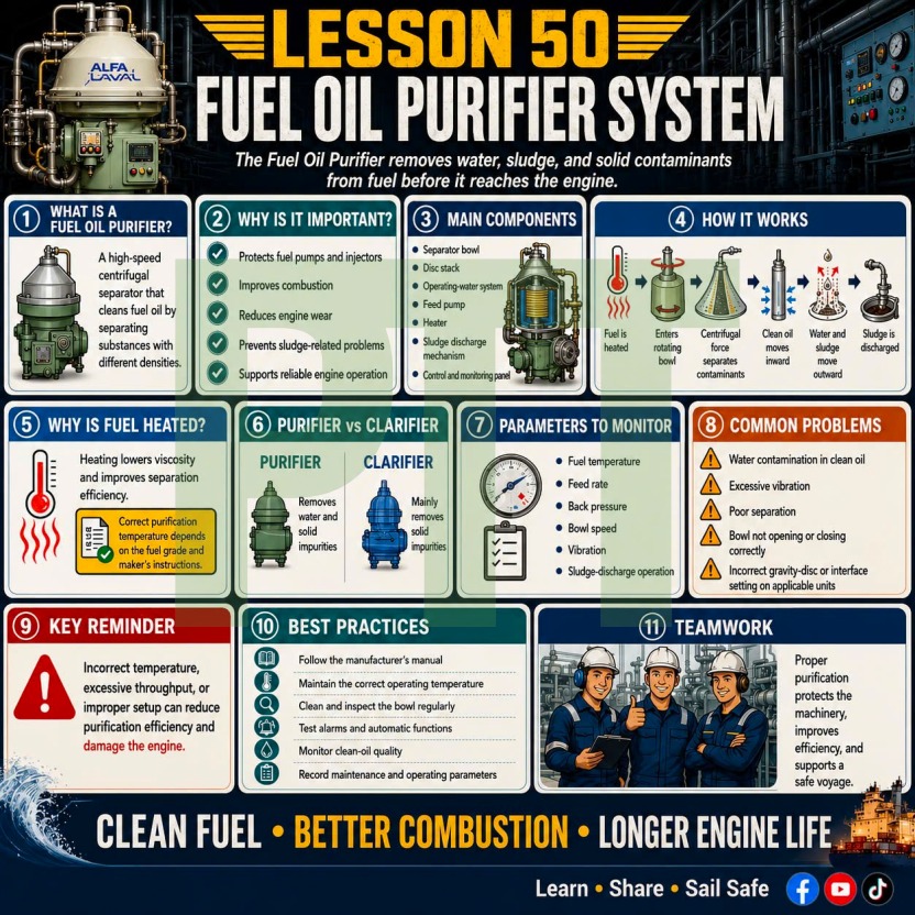 LESSON 50 - FUEL OIL PURIFIER SYSTEM
