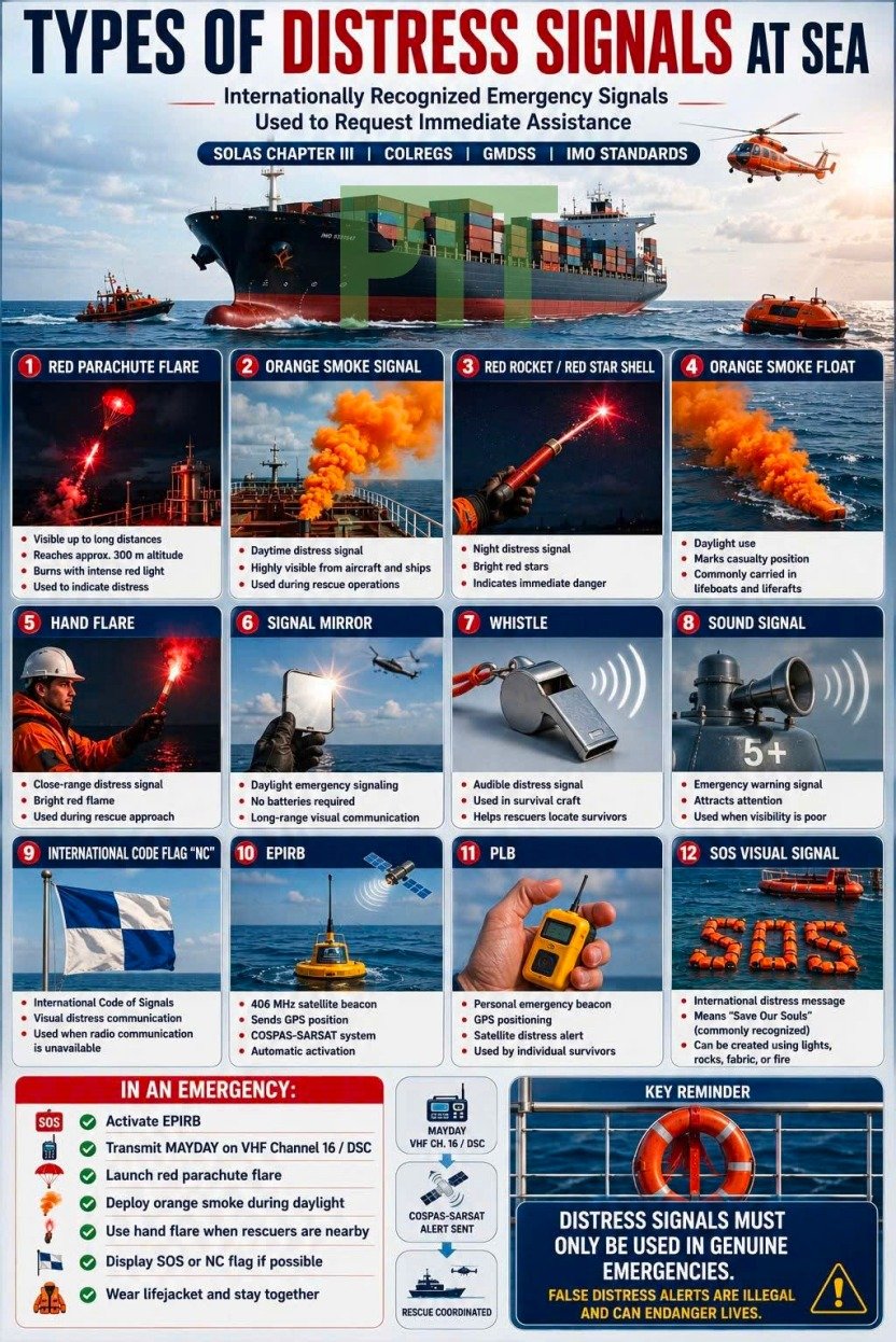 12 Types of Distress Signals Every Seafarer Should Know!