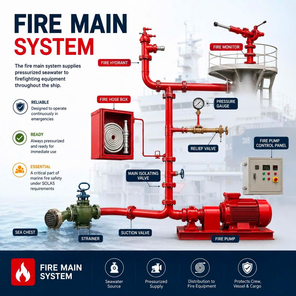 Fire Main System: Ship's First Line of Defense