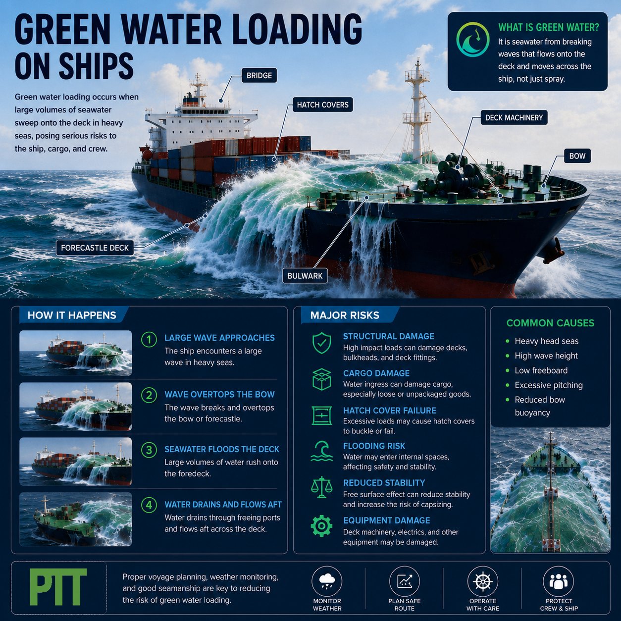 Green Water Loading on Ships: Ocean Overtopping