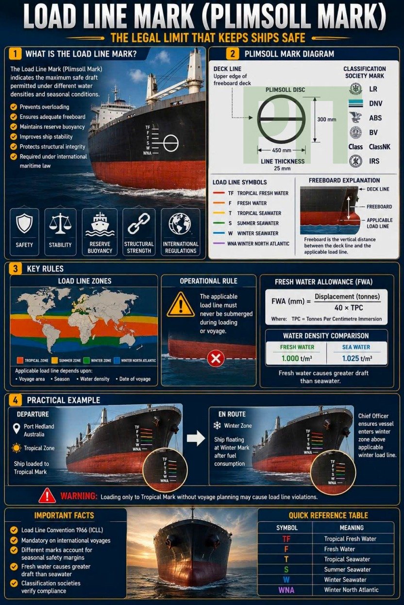 Load Line Mark (Plimsoll Mark): The Safety Line Every Seafarer Must Understand!