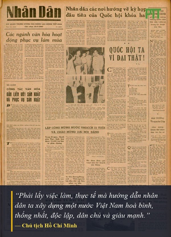 LỜI BÁC - CHỦ TỊCH HỒ CHÍ MINH DẠY NGÀY NÀY NĂM XƯA 10.7.1960