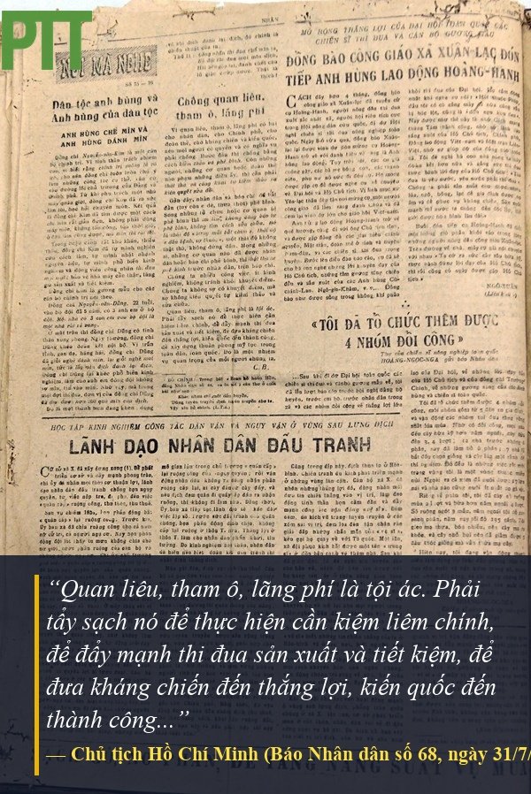LỜI BÁC - CHỦ TỊCH HỒ CHÍ MINH DẠY NGÀY NÀY NĂM XƯA 31.7.1952