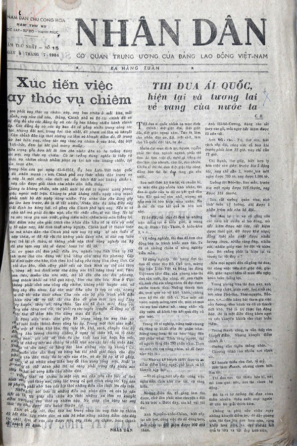 LỜI BÁC - CHỦ TỊCH HỒ CHÍ MINH DẠY NGÀY NÀY NĂM XƯA 5.7.1951