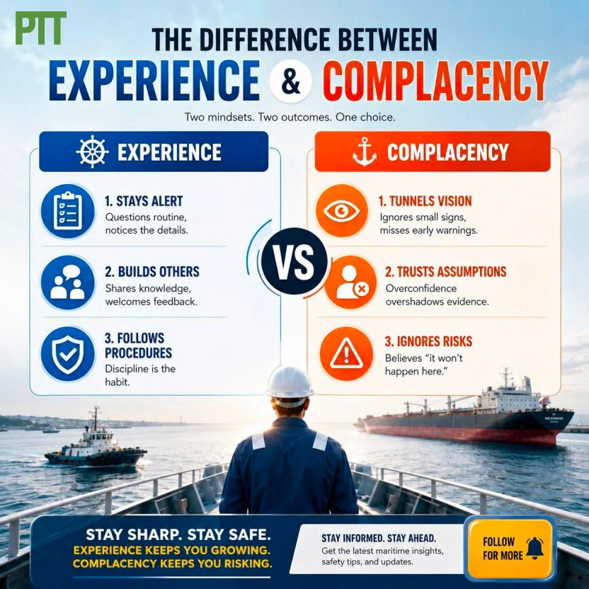 Maritime Safety: Experience Builds Safety, Complacency Creates Risk